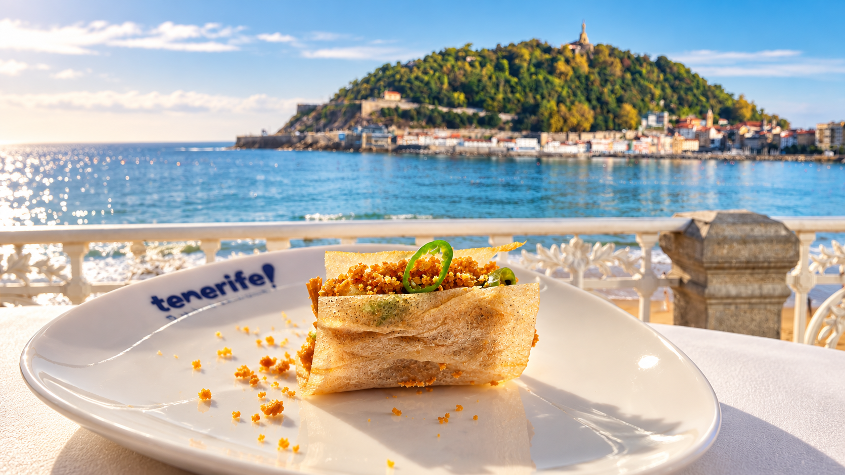 Platocanario.es Photomontage (IA) Alberto García Margallo's pintxo in San Sebastián